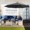 Best Choice Products 10ft Offset Hanging Outdoor Market Patio Umbrella w/ Easy Tilt Adjustment